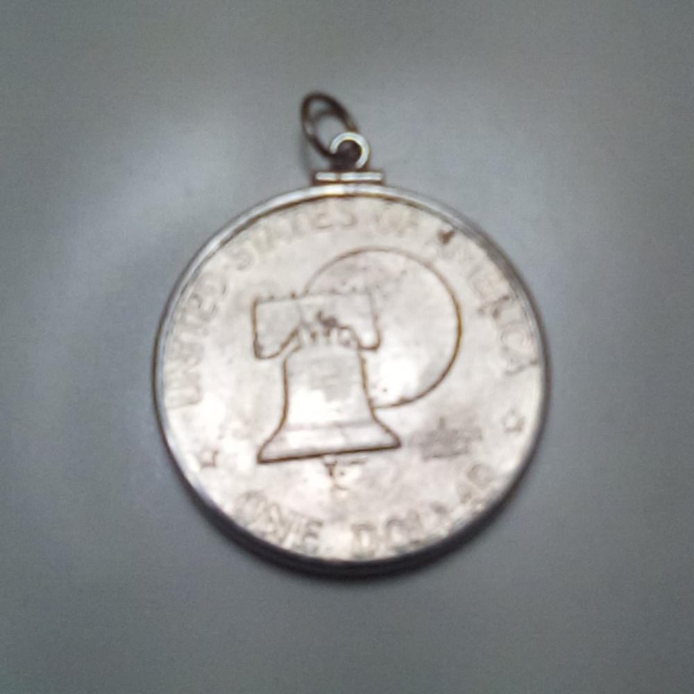 ✨Bicentennial Liberty Bell Silver Dollar Necklace Charm Pendant✨